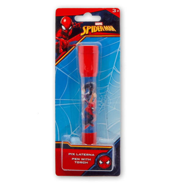 Disney Marvel Spiderman Spider-man Flashlight Penna med Ficklamp