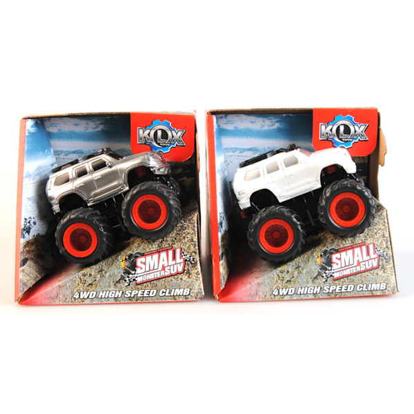 Suntoys Leksaker Bil Bilar Cars Monster SUV Truck 4WD 9cm Vit