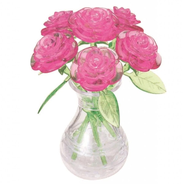 Robetoy Crystal Puzzle Pussel 3D Sex ROSA rosor roses 47st bitar