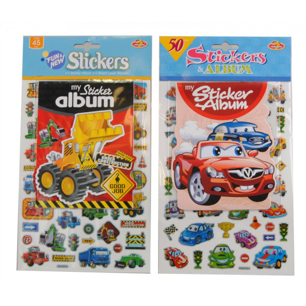 Suntoys Leksaker 1010 Pyssel Stickers Arbetsfordon + Cars bilar