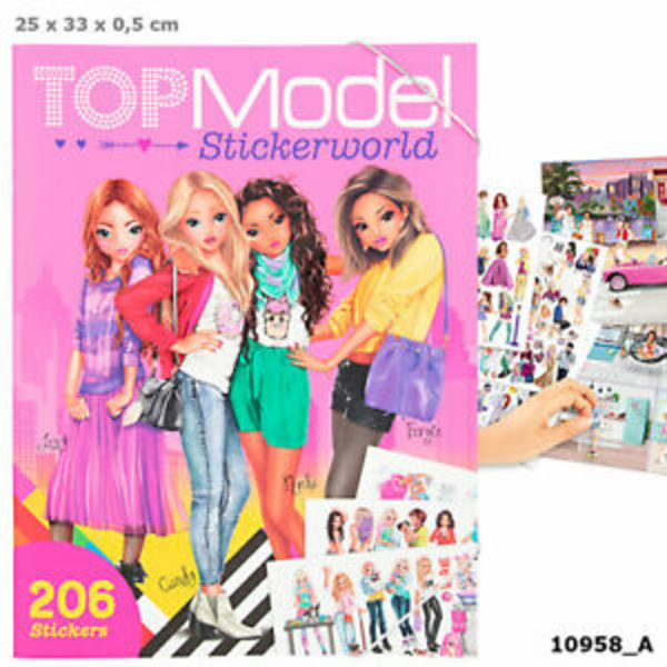Top Model Pyssel Stickers StickerWorld Stor 206st stickers Rosa