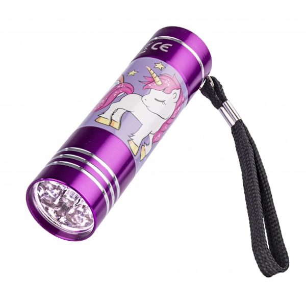 VN 4Girls UNICORN Alu Ficklampa Flashlight LED 9cm 2.Mörkblå