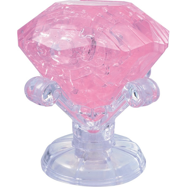 Crystal Puzzle Pussel 3D Rosa Diamant Pink Diamond 43st bitar