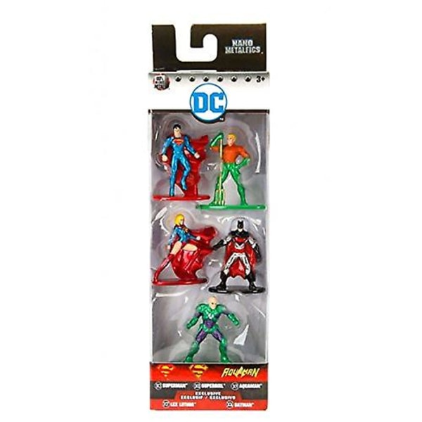 Leksaker Figurer Nanofigurer metall DC Superman mfl 5-Pack rest