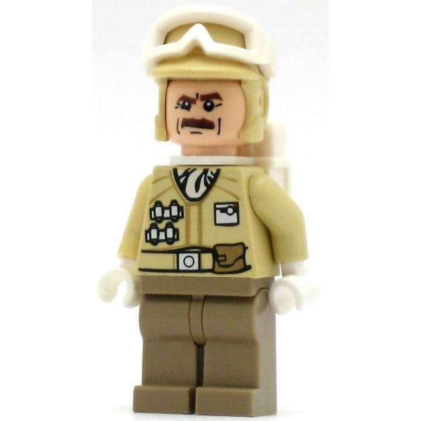 Lego Figurer Star Wars Hoth Rebel Trooper Moustache 8083 LF50-34