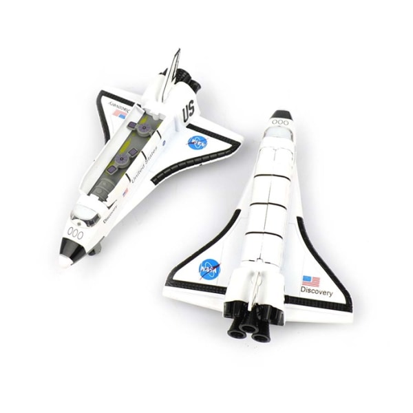 Leksaker metall Rymdfärja Space Shuttle Pullback Funktion Vit re