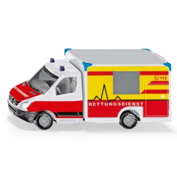 Leksaksbilar Bilar Cars SIKU Micki Ambulance Ambulans Röd/Vit 15