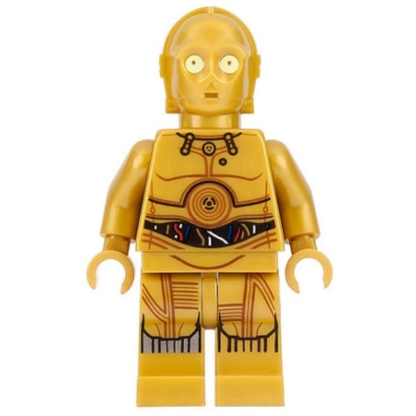 Lego Figurer Star Wars C-3PO Mörkguld Colorful Wires LF54-1