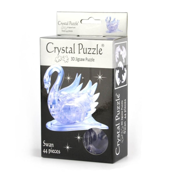 Robetoy Crystal Puzzle Pussel 3D Swan Svan CLEAR 44st bitar