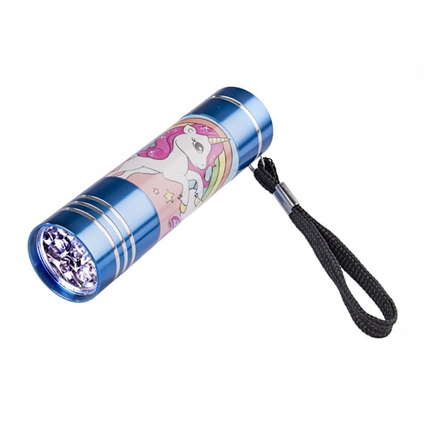 VN 4Girls UNICORN Alu Ficklampa Flashlight LED 9cm 2.Mörkblå