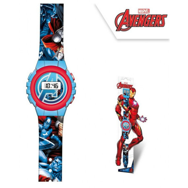Avengers Marvel Ironman Iron Man Klocka Digital Mörkblå/röd 22cm