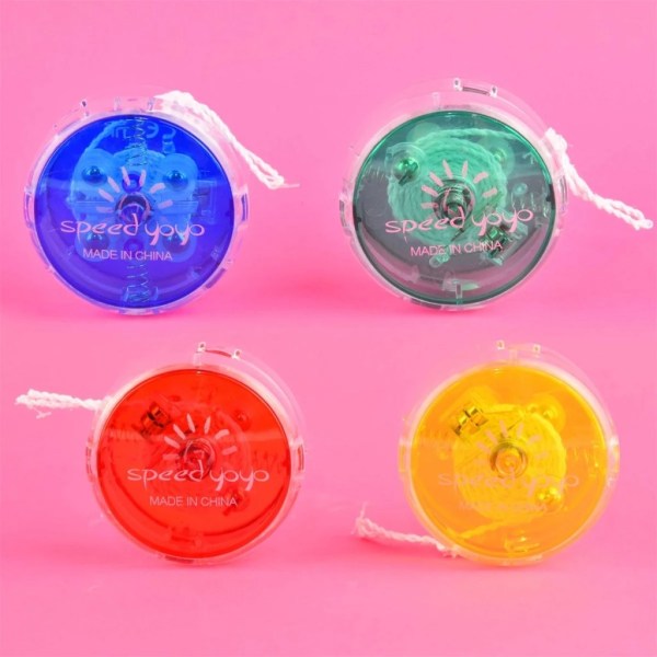 Leksaker Yoyo Jojo Super Transparent 26455 Lyser 6cm Välj Färg 3.Röd