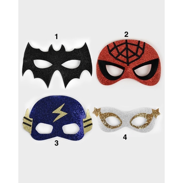 Leksaker Utklädning Mask Glitter Superhero Batman spiderman mm V 1.Svart Batman
