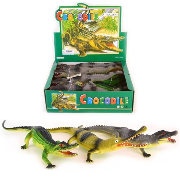 Leksaker Djur Krokodil Alligator 32cm rest 99 3.Grå