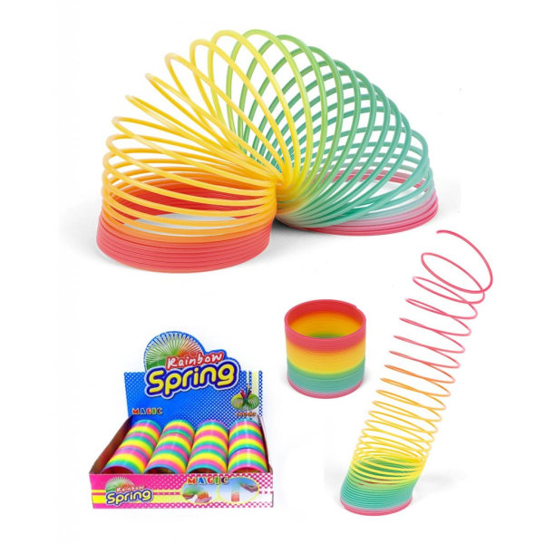 Leksaker VN 23304 Fjäder Spiral Magic Spring Slinky Rainbow 7cm