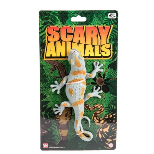 Vn Lek Scary Animals Djur Ödla Mjuk & Stretchig - Grå