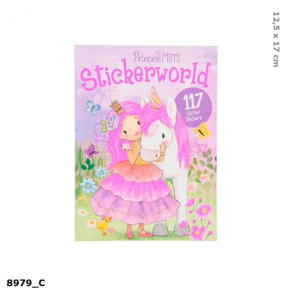 Pyssel bok Sticker World 117st Glitter Stickers Princess Mimi Ro