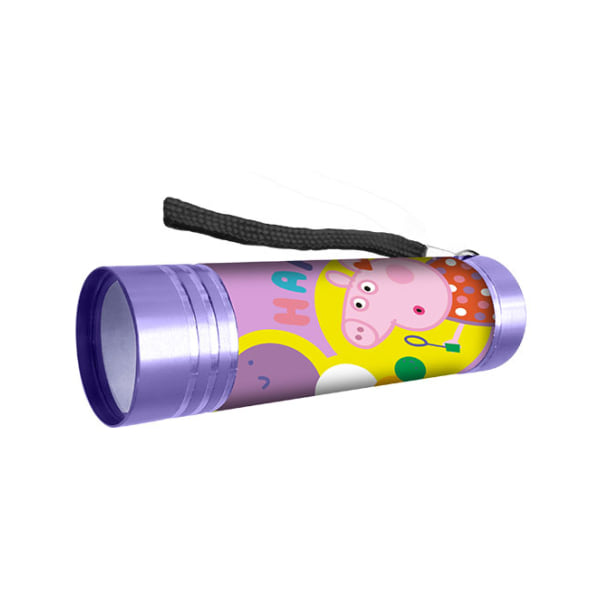 Peppa Pig Greta Gris Alu Torch Ficklampa Flashlight LED 9cm LILA