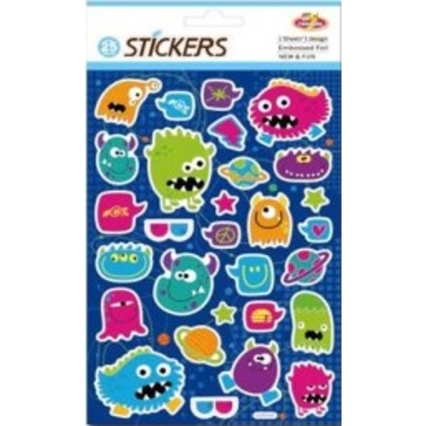 Suntoy Pyssel Leksaker Stickers 2428 Monster Glitter 25st rest 5