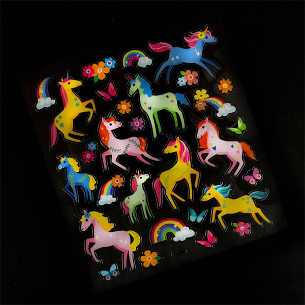 Stickers Pyssel 51072 Glow in the dark Självlysande UNICORNS 28s