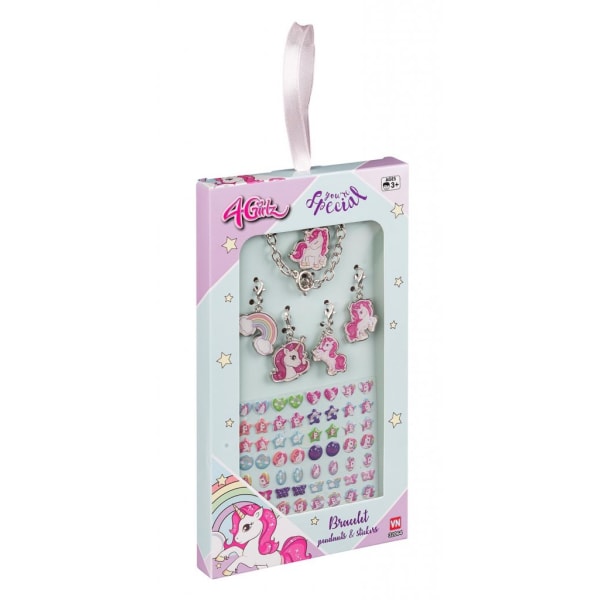 VN Leksaker 32064 4Girls Armband NAGEL STICKERS Unicorn Set