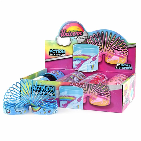 Leksaker 59073 Robetoy 1st Spiral Magic Spring Slinky UNICORN 7c 4.Ljusrosa