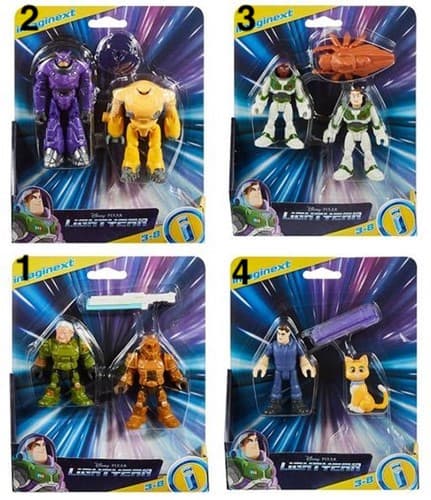 Disney Toy Story LIGHTYEAR 2-pack Figurer Imaginext Välj 3.Vit/Vit