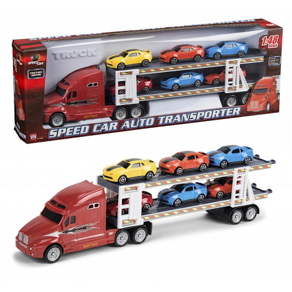 Leksaksbilar Cars Bilar Bil Transport Auto Lastbil Truck Trailer