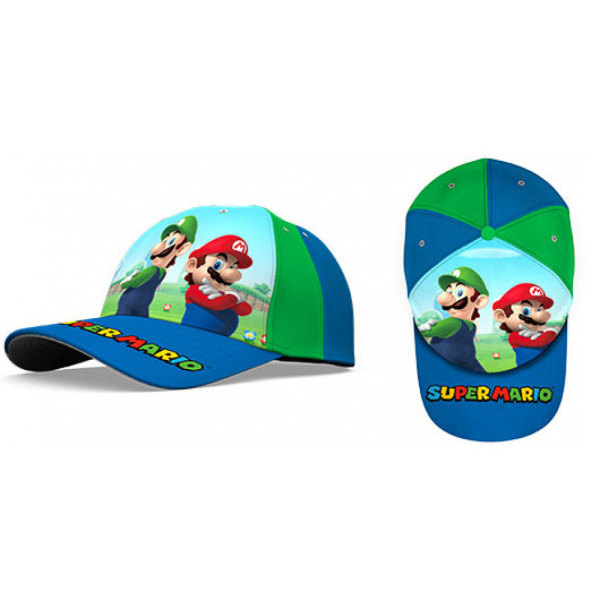 Keps Cap Kepsar 012023 SUPER MARIO Blå/grön 52/54cm VÄLJ 1. Stl 52