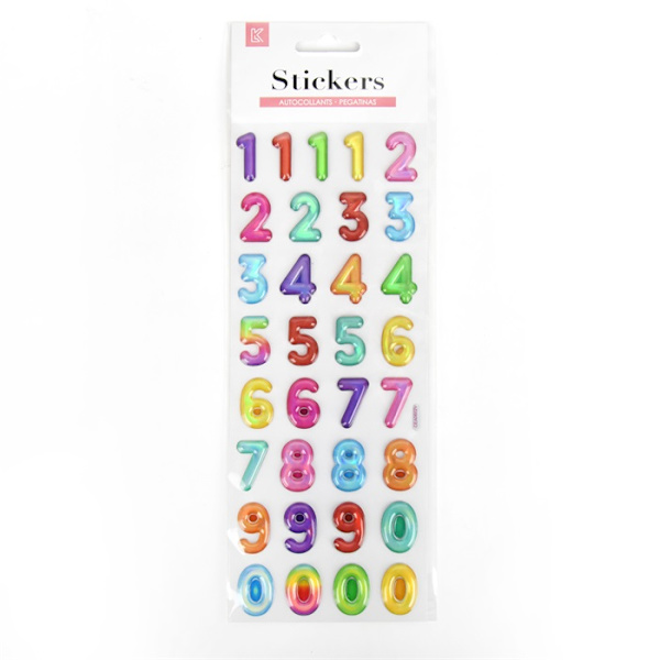 Leksaker 51068 Pyssel Leksaker Stickers 33st Färgade 3D-Siffror