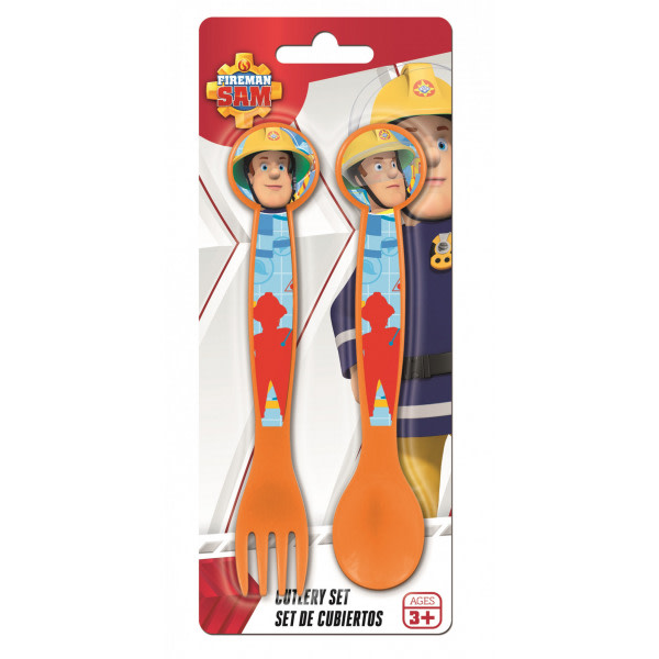 Fireman Sam Brandman Bestick Cutlery Set 84616 Sked & Gaffel Pla