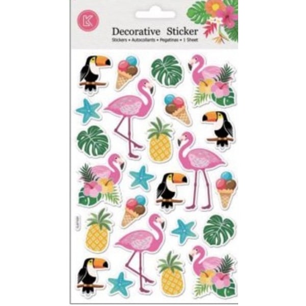 Suntoy Pyssel Leksaker Stickers 2351 Fåglar flamingo 24st rest 1