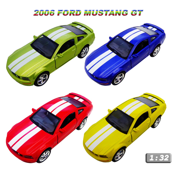 Robetoy Bilar Cars 61150 13cm metall 1:32 Ford Mustang GT 2006 2. Blå