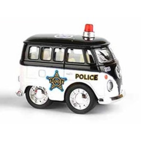 Leksaksbilar Cars Bilar Mini Buss Van Police Polis med pullback