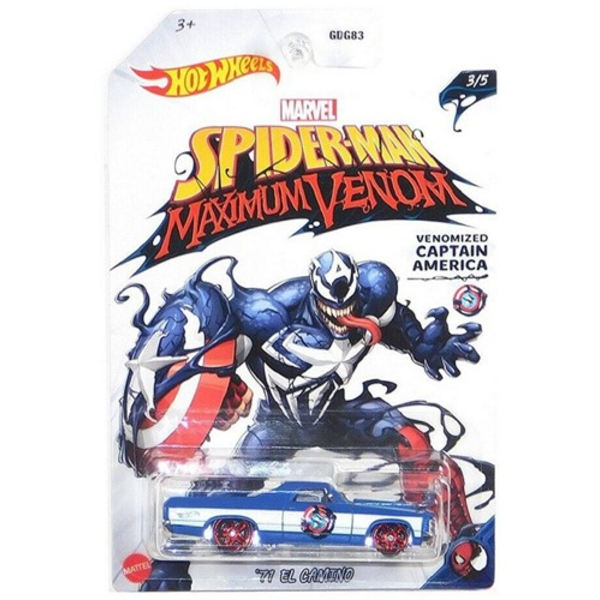 Hot Wheels Cars Bilar metall 7cm Marvel Spider-man Captain Ameri