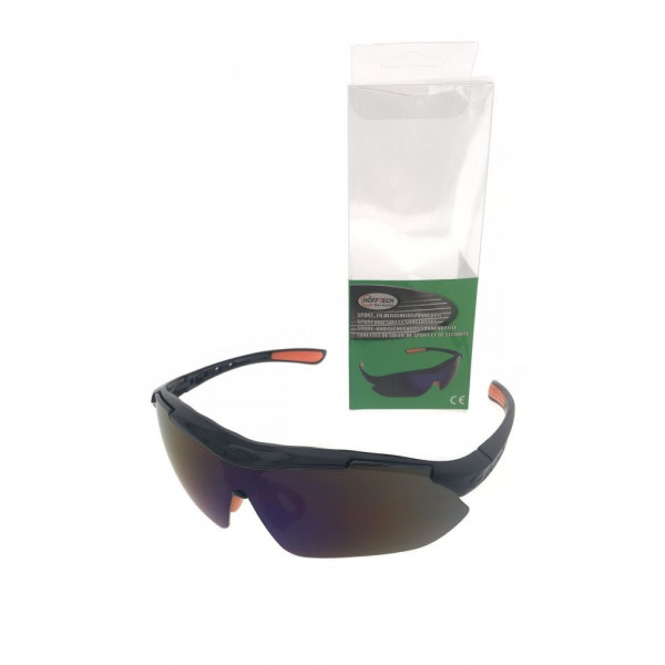 ZTR 012496 Solglasögon Sunglasses Sport Cykel MTB Svarta 14cm