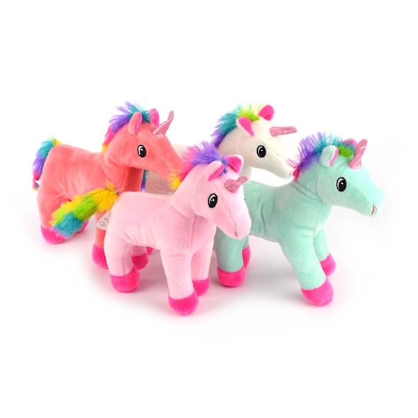 Gosedjur Kramdjur Mjukisdjur Häst UNICORN Plush Plysch 15cm 4.Blå/grön