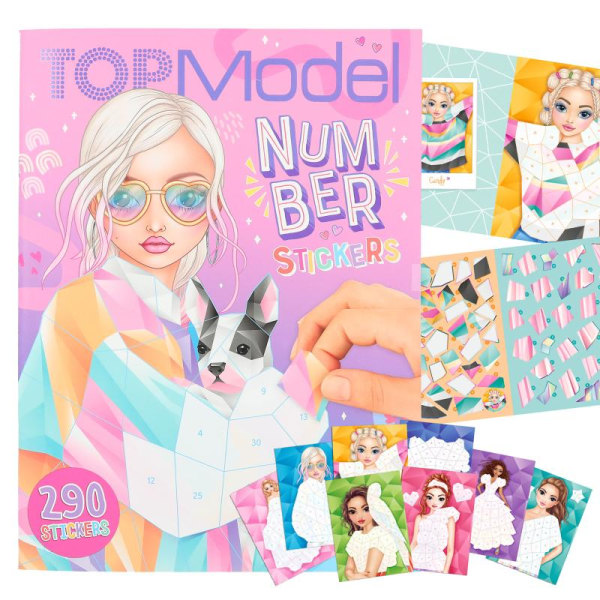 Leksaker Top Model Pyssel bok Number 290st Stickers June & Choco