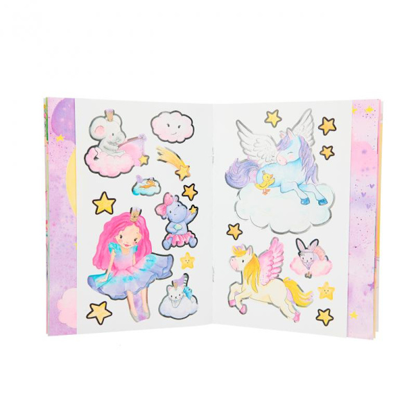 Pyssel bok Sticker World 117st Glitter Stickers Princess Mimi Ro