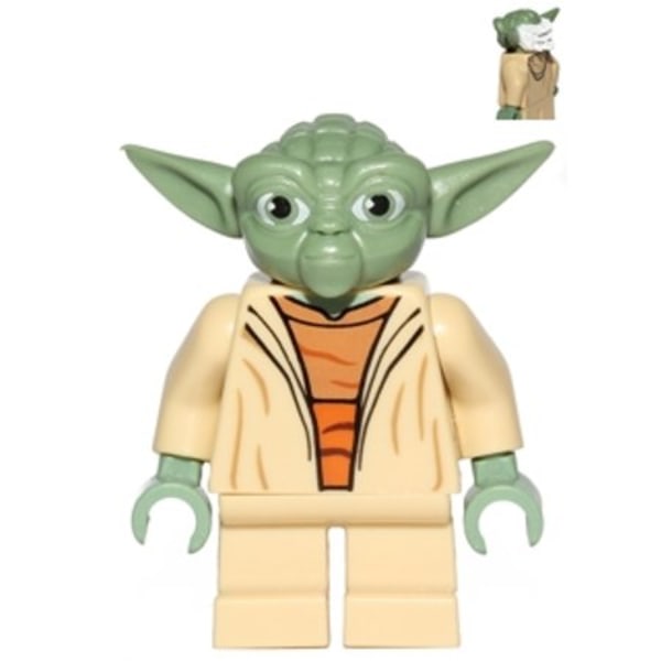 Lego Figurer Star Wars Yoda Vitt hår  LF52-15