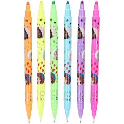 TOP Model Färgpennor Highlighter Fineliner NEON DUO 6-Pack rest