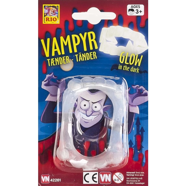 Make Up - RIO Halloween Draqula Vampyr Löständer Självlysande re