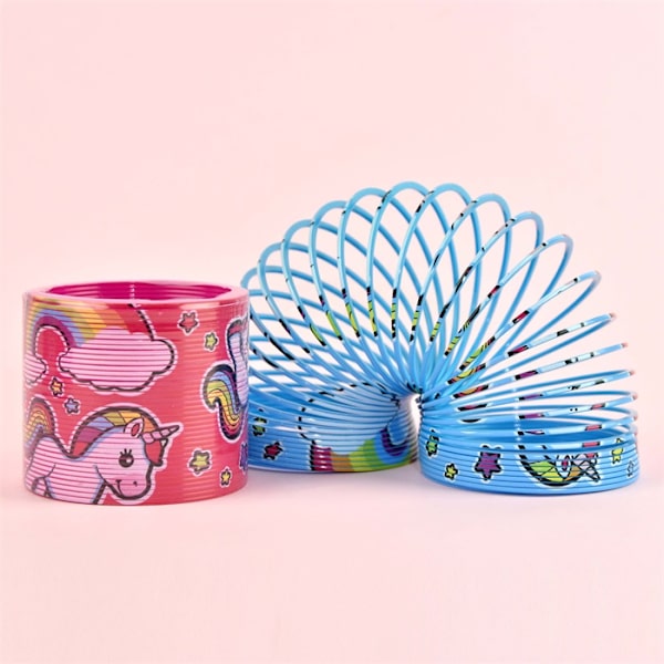 Leksaker 59073 Robetoy 1st Spiral Magic Spring Slinky UNICORN 7c 4.Ljusrosa