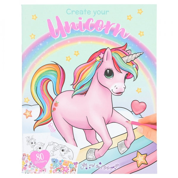 Leksaker Ylvi Pysselbok Målarbok Create your UNICORN med 80st St