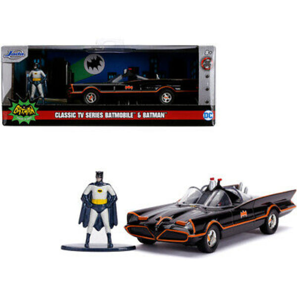 Batman JADA Bilar Cars metall 1:32 Batmobile Tv Series + Figur