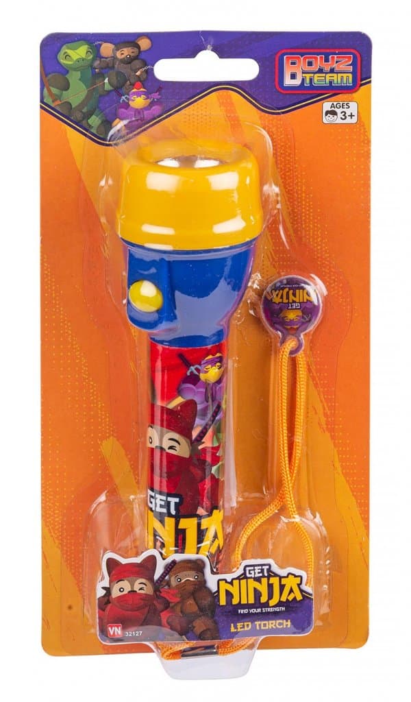 VN 32127 Leksaker Flashlight Ficklampa LED 15cm GET NINJA Blå Gu