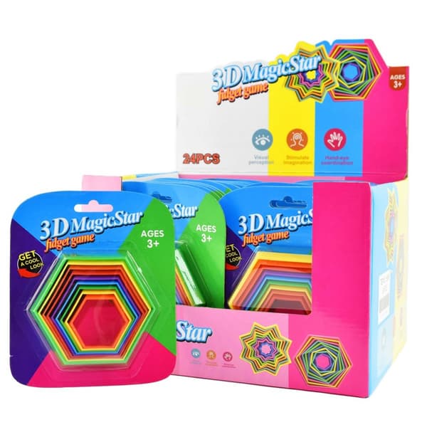 Leksaker 59661 Magic Finger Fidget 3D Magic Star 6-kant rest 1