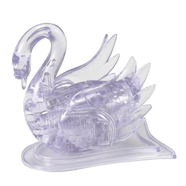 Robetoy Crystal Puzzle Pussel 3D Swan Svan CLEAR 44st bitar