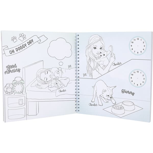 Top Model Topmodel Pyssel bok Doggy Hundar 4 in 1 med stickers L