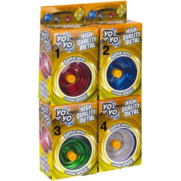 Leksaker Jo-Jo Jojo YoYo Trissa 29483 Superspin Metallic Metall 2.Blå
